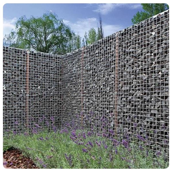 Galvanized welded gabion box wall anti rust welded stone gabion basket fence galfan coated decorative gabion wall for home