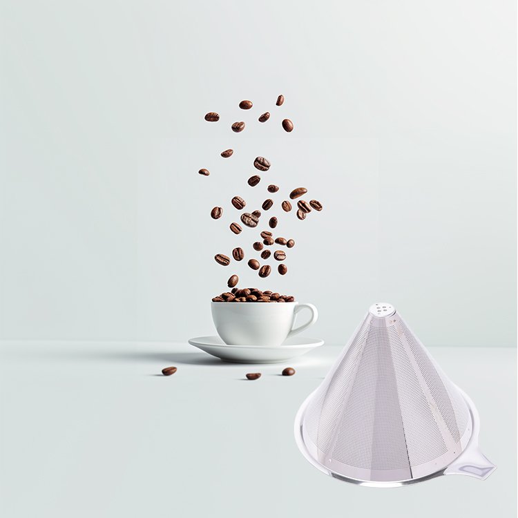 Reusable Coffee Filter drip strainer Coffee Dripper mesh Stainless Steel Metal Cone Coffee Filter