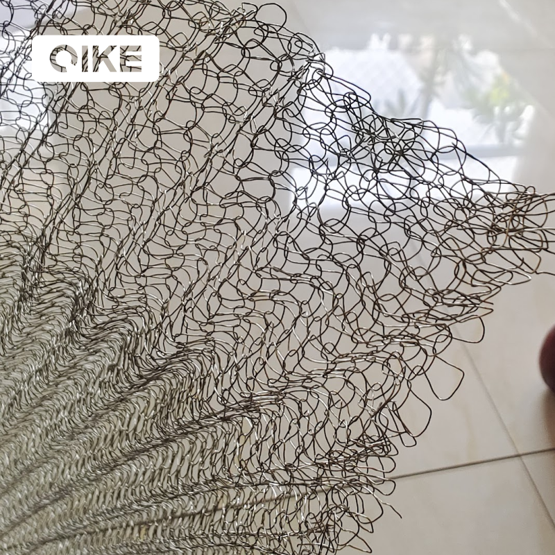 Titanium Nickel Industrial stainless steel Metal Gas Liquid Separation Knitted Wire Mesh for Demister Pad mist eliminator filter