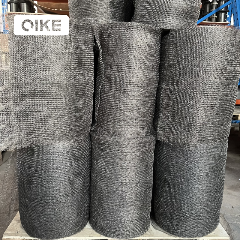 Titanium Nickel Industrial stainless steel Metal Gas Liquid Separation Knitted Wire Mesh for Demister Pad mist eliminator filter