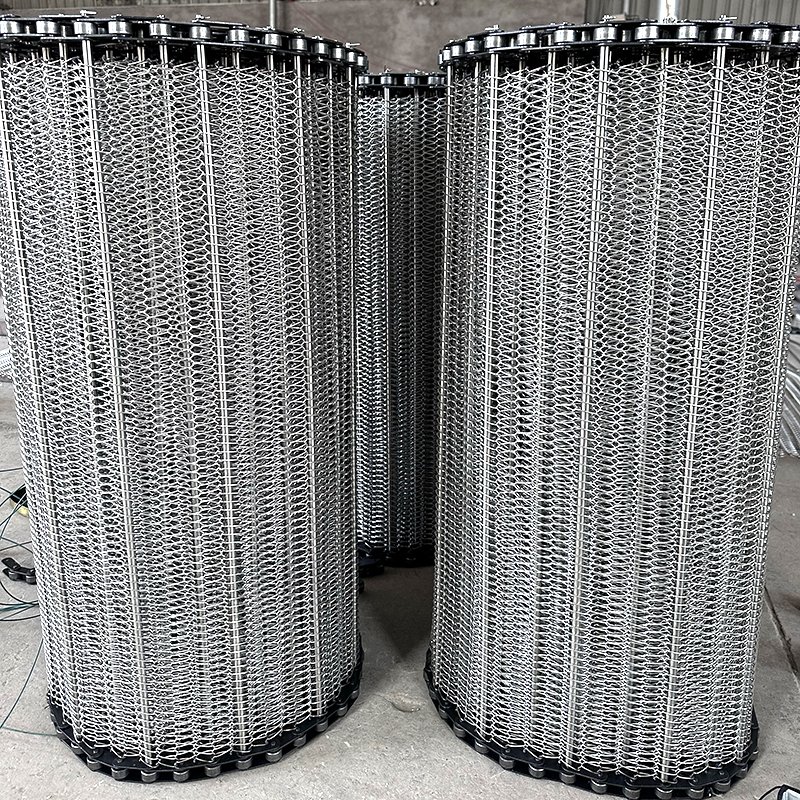 stainless steel wire mesh chain conveyor belt woven mesh metal belt