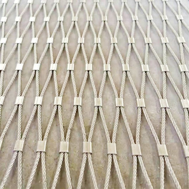 hot dipped galvanized steel wire rope net anti-falling net for stairs bridge