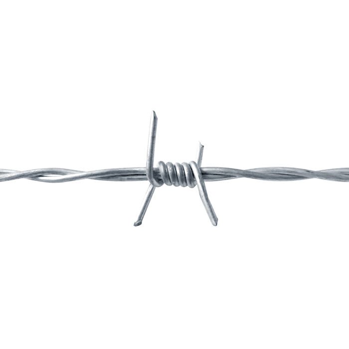 14 Gauge Galvanized Iron Wire PVC Coated Barbed Wire Coil With Cross Razor Available In 0.8mm 2mm 2.5mm 5mm 8mm Diameters
