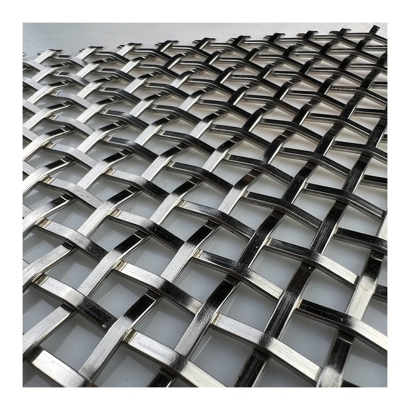 Interior Steel Wire Decorative Net Metal crimped Woven Screen Stainless netting Crimped Woven Mesh