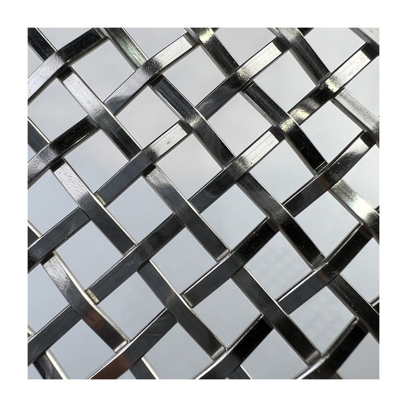 Interior Steel Wire Decorative Net Metal crimped Woven Screen Stainless netting Crimped Woven Mesh
