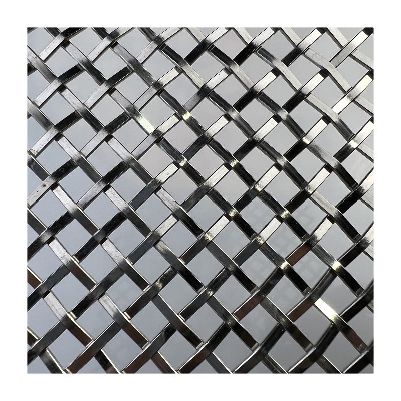 Interior Steel Wire Decorative Net Metal crimped Woven Screen Stainless netting Crimped Woven Mesh