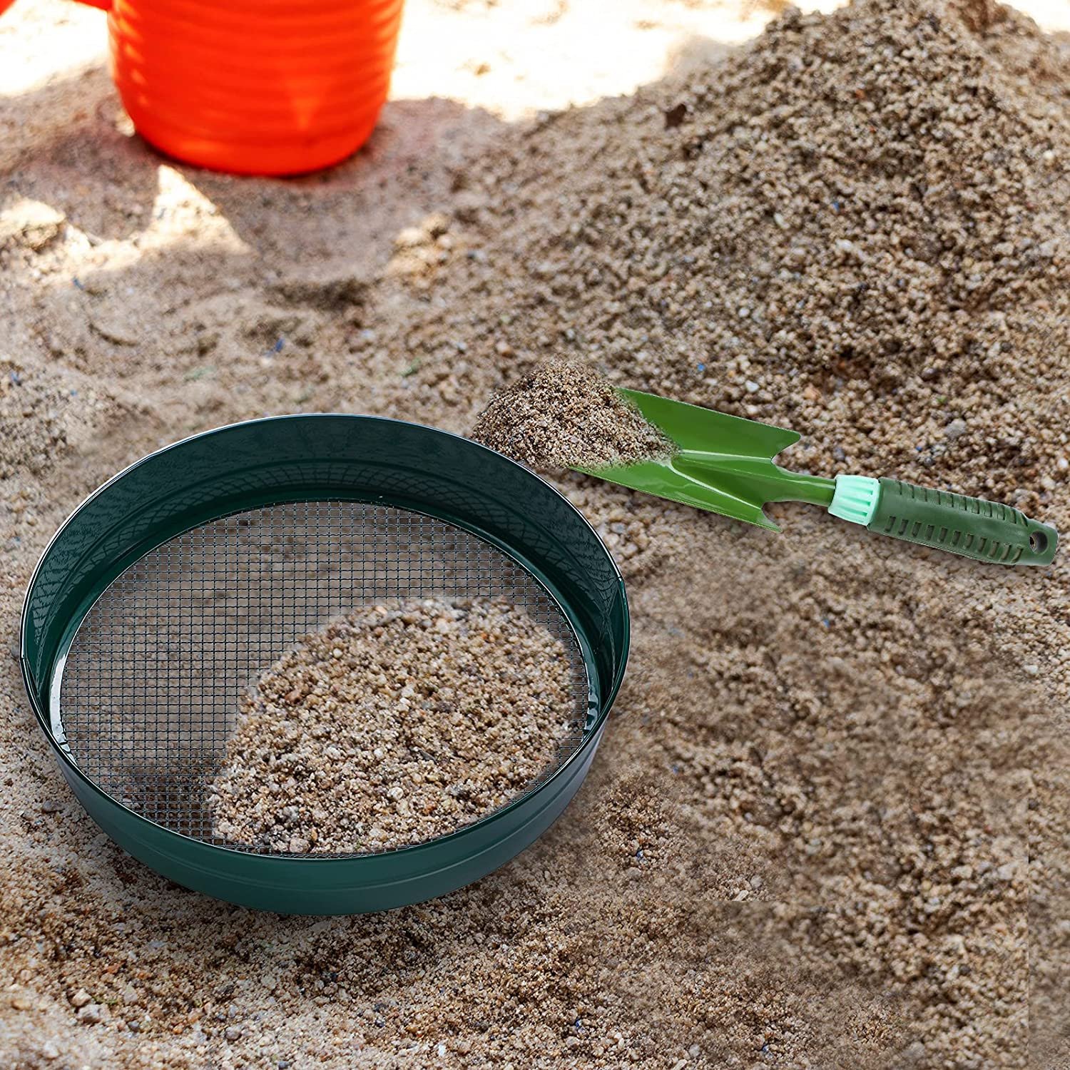 Latest New Arrival Dark Green 20 mm 1/4 Steel Iron Round Shape Mesh Riddle Sieve With Amazing Finishing At Cheap Price