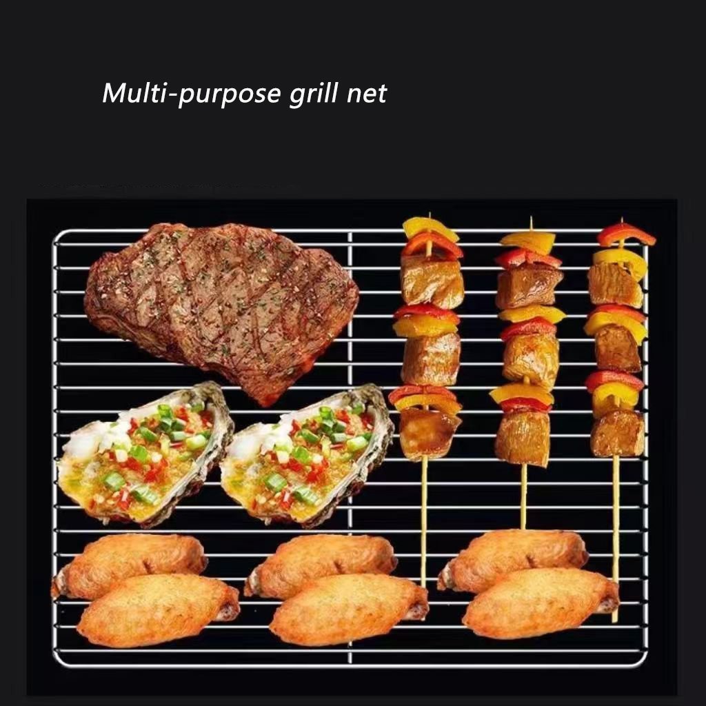 Wholesale Rectangular Outdoor Barbecue Grill Drying Rack Stainless Steel Wire Galvanized Mesh Oven Rectangle Outdoor BBQ Drying