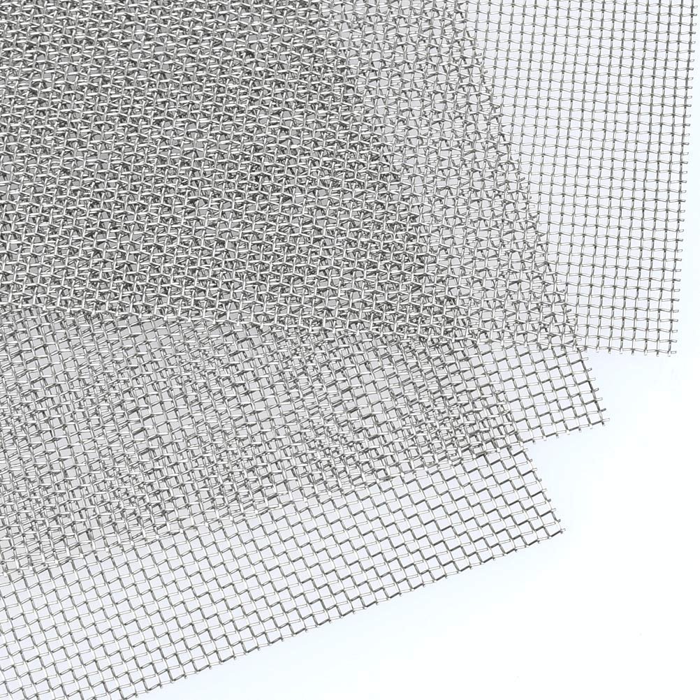 Stainless Steel Woven Wire Mesh, 304 Metal Screen Mesh Roll, 20 Mesh Wire Mesh Window Screen Mesh for Wall, Hole, Garden