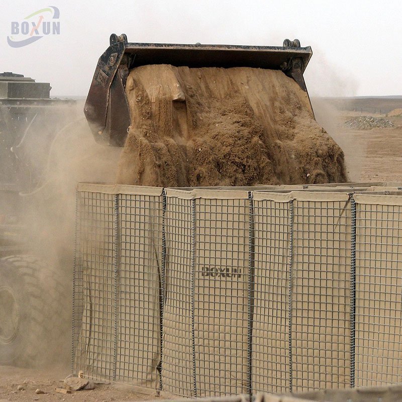 High Strength galvanized wire mesh cage Big sand container Hesko Barrier MIL7 mil19 sandbags defensive barrier Bation Wal