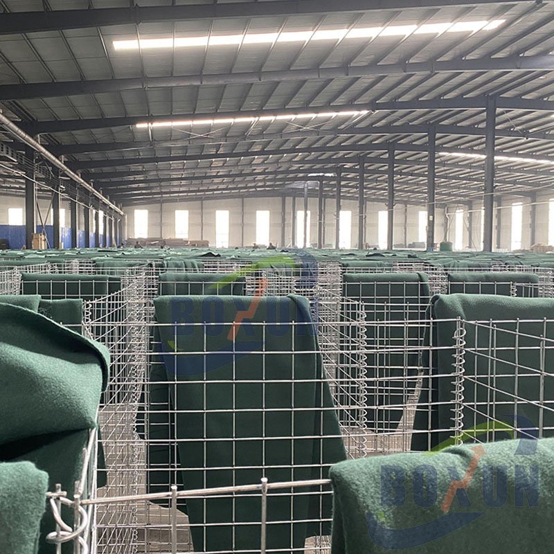 High Strength galvanized wire mesh cage Big sand container Hesko Barrier MIL7 mil19 sandbags defensive barrier Bation Wal