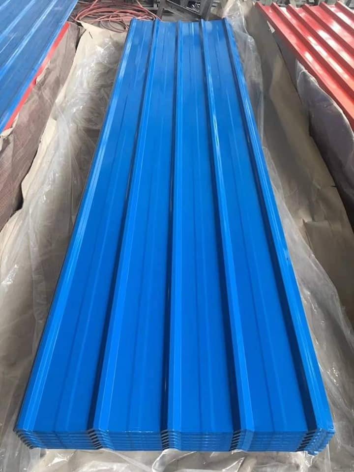 ral 5012 dx51d dx52d 0.3mm 0.4mm color coated aluminium ppgi roofing sheet corrugated ppgi roofing sheets