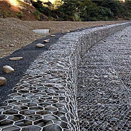 Good price galfan coated gabion mesh woven 2*1*1 stone gabion box galvanized hexagonal wire gabion basket for selling