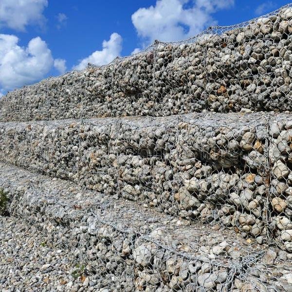 Good price galfan coated gabion mesh woven 2*1*1 stone gabion box galvanized hexagonal wire gabion basket for selling