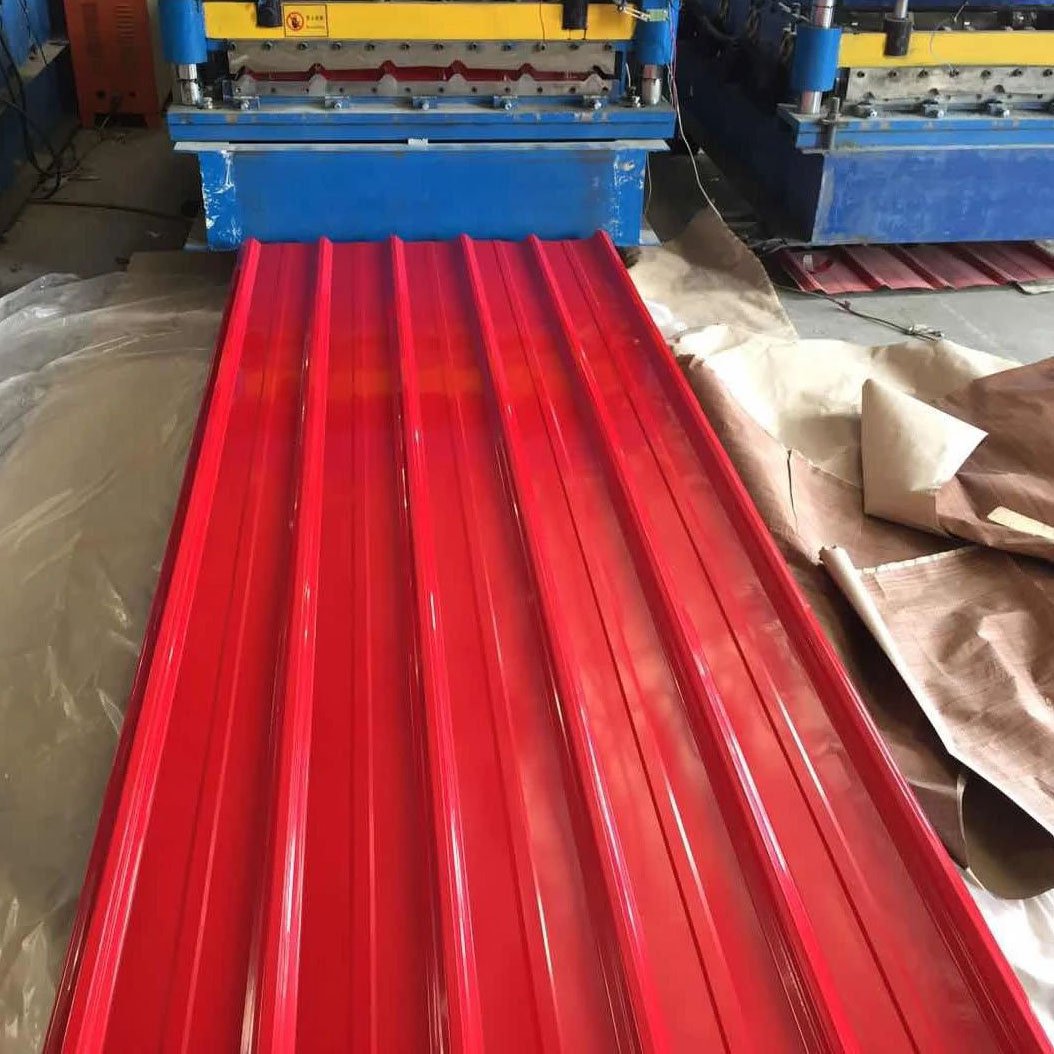 Zinc Corrugated Sheet Color Coated Galvanized Corrugated Steel Sheet Roofing Sheet Color Coated Plate