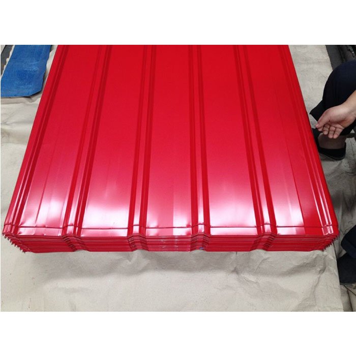 Color Coated PPGI Ral 9012 Hot Rolled Steel Plate Corrugated Prepainted Galvanized Steel Roofing Sheet