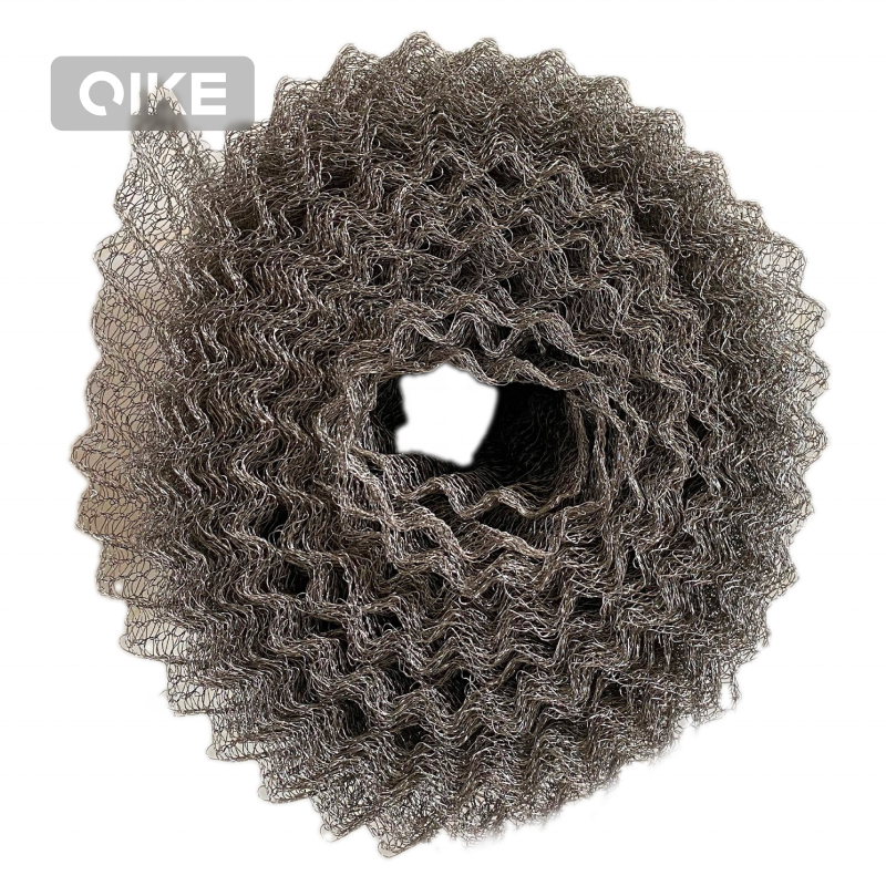 Factory Stainless Nickel Titanium Knitted Flat Corrugated gauze metallic wire mesh metal Gauze packing netting filter material