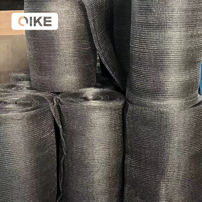 Factory Stainless Nickel Titanium Knitted Flat Corrugated gauze metallic wire mesh metal Gauze packing netting filter material