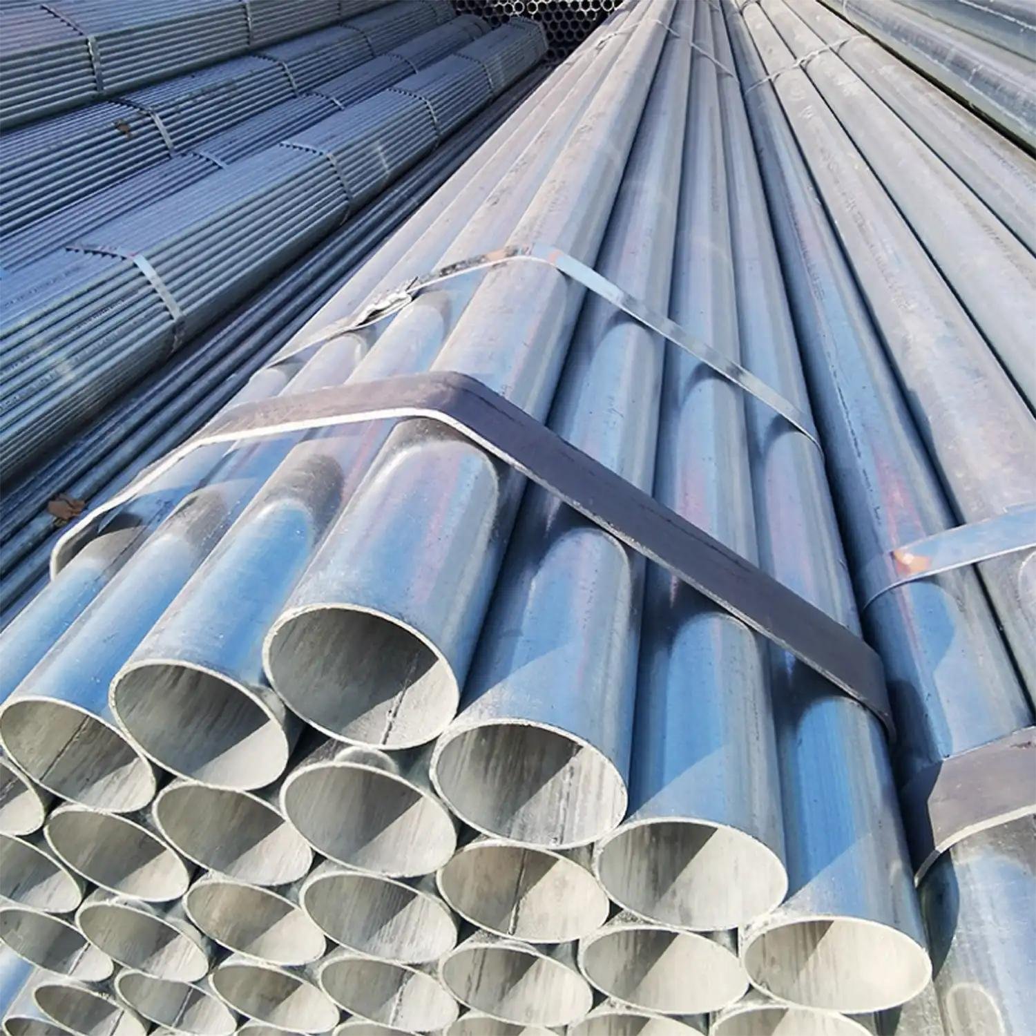 High-quality low-cost raw materials galvanized steel round pipe hot dipped
