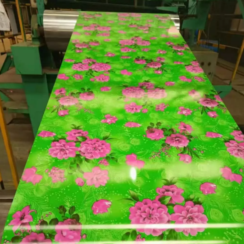 Print Design flower Color coated steel coil Z50g *0.38mm*1200mm ppgi ppgl galvanized steel coil
