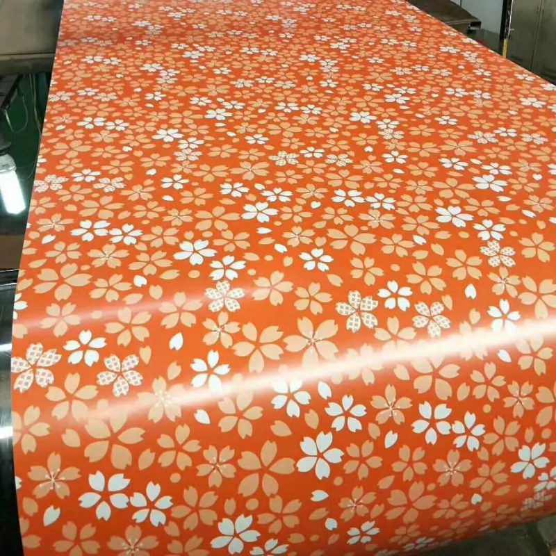 Print Design flower Color coated steel coil Z50g *0.38mm*1200mm ppgi ppgl galvanized steel coil