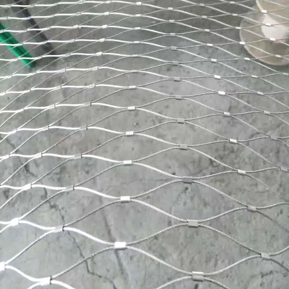304 Stainless Steel Wire Rope Animal Cages Cheap Price Zoo Mesh Interwoven Ferrule Type Woven Plain Weave Cutting Included