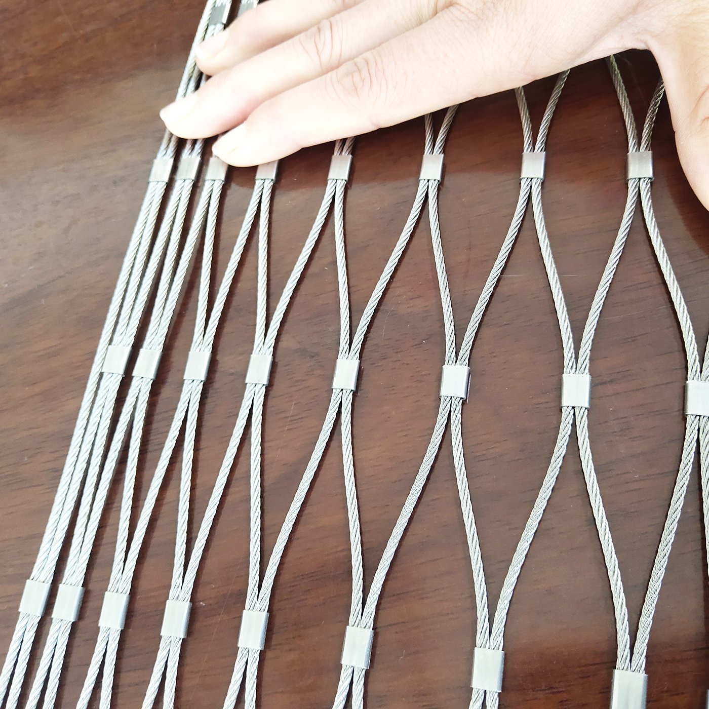 304 Stainless Steel Wire Rope Animal Cages Cheap Price Zoo Mesh Interwoven Ferrule Type Woven Plain Weave Cutting Included