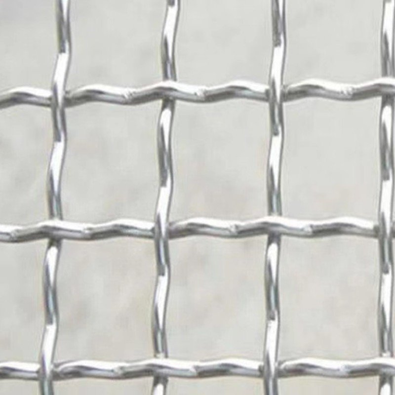 8 10 Mesh 5mm wire diameter Hole 2x12 MM 316 316L Crimped Stainless Steel woven Wire Mesh for architecture