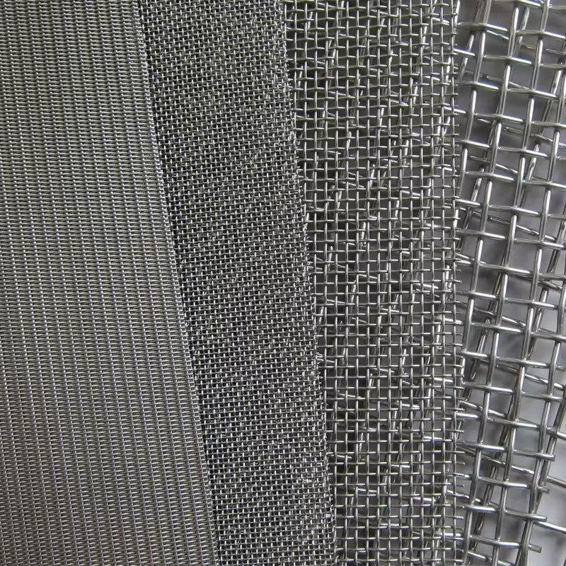 Customized 316 stainless steel woven mesh with pure silver braided metal wire mesh