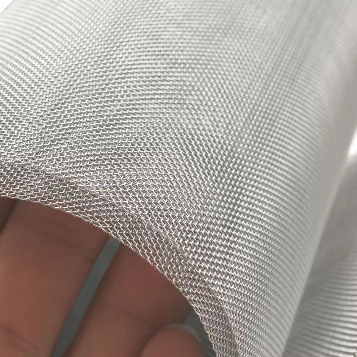 Customized 316 stainless steel woven mesh with pure silver braided metal wire mesh