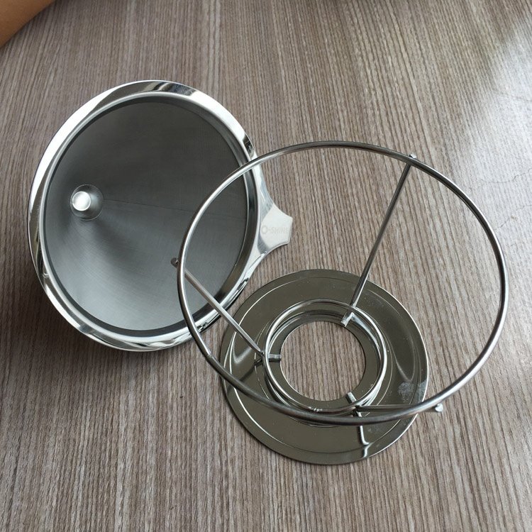 304 Stainless Steel Golden coffee filter Pour Over Coffee Dripper professional Drip Brew Coffee Cone Strainer