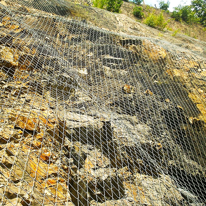 High Tensile Rockfall Protection Netting Steel Wire Mesh For Passive Slope Protection System