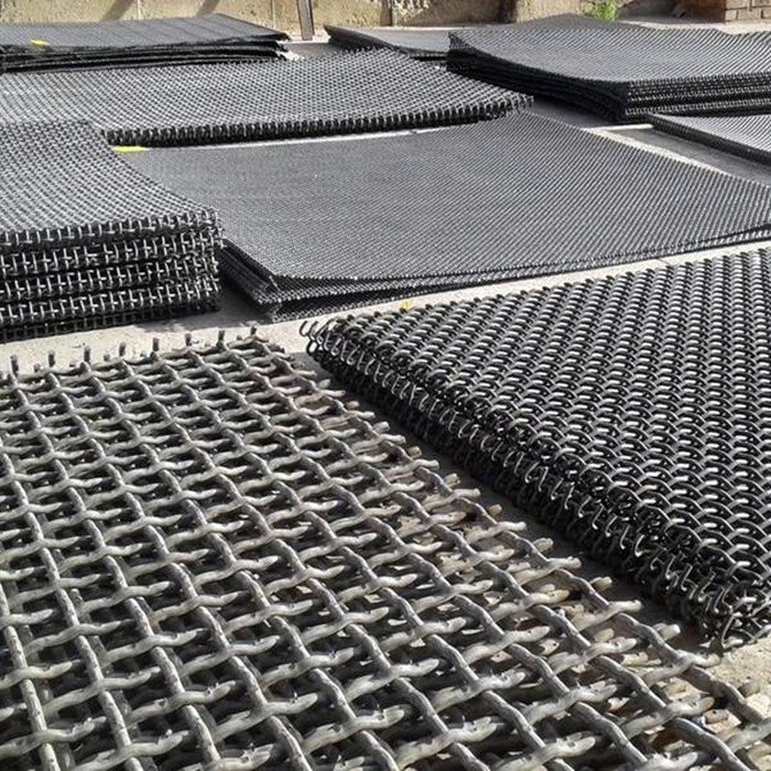 65Mn stone crusher vibrating screen mesh Woven stainless steel crimped wire mesh sand Sieve crimped woven mesh