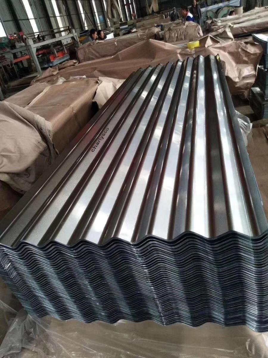 Cheap price Standard size zinc Galvanized iron GI / Galvalume PPGI / PPGL roofing sheet corrugated steel plate for prefab house