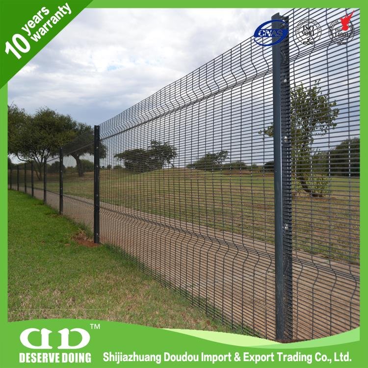 Galvanised Steel Wire Mesh / 358 Welded Mesh Security Panel / Plastic Coated Wire Mesh Panels Fencing