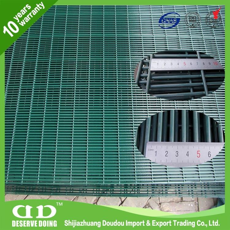 Galvanised Steel Wire Mesh / 358 Welded Mesh Security Panel / Plastic Coated Wire Mesh Panels Fencing