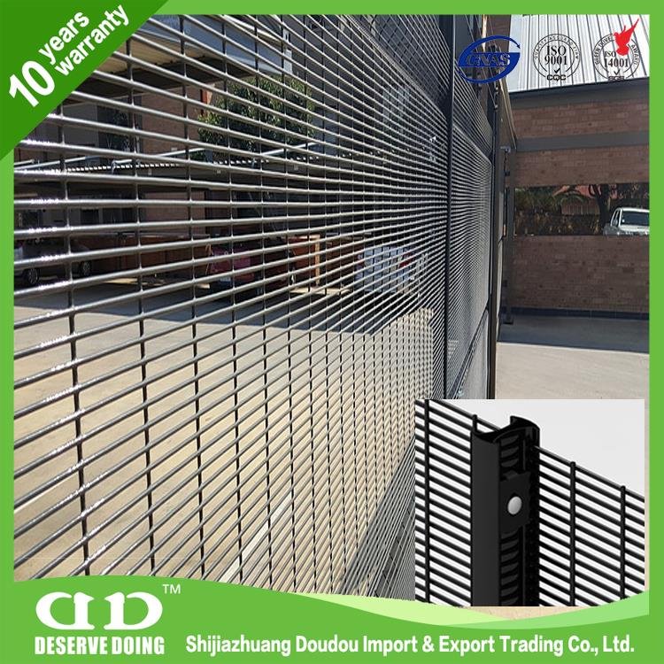 Galvanised Steel Wire Mesh / 358 Welded Mesh Security Panel / Plastic Coated Wire Mesh Panels Fencing