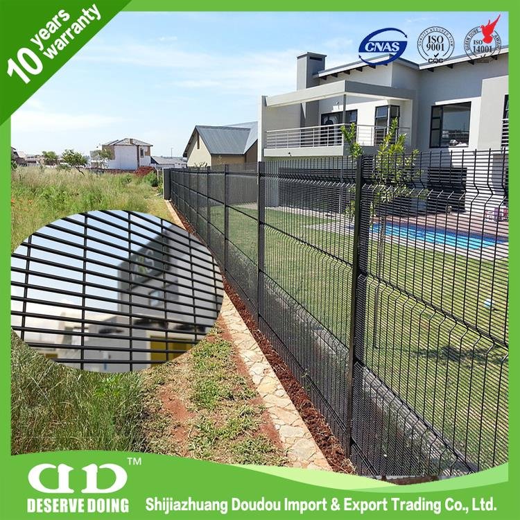 Galvanised Steel Wire Mesh / 358 Welded Mesh Security Panel / Plastic Coated Wire Mesh Panels Fencing