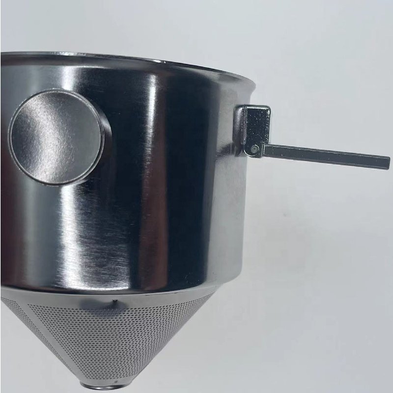 304 stainless steel double layer coffee funnel filter reusable Paperless Double Ear Folding Coffee Filter