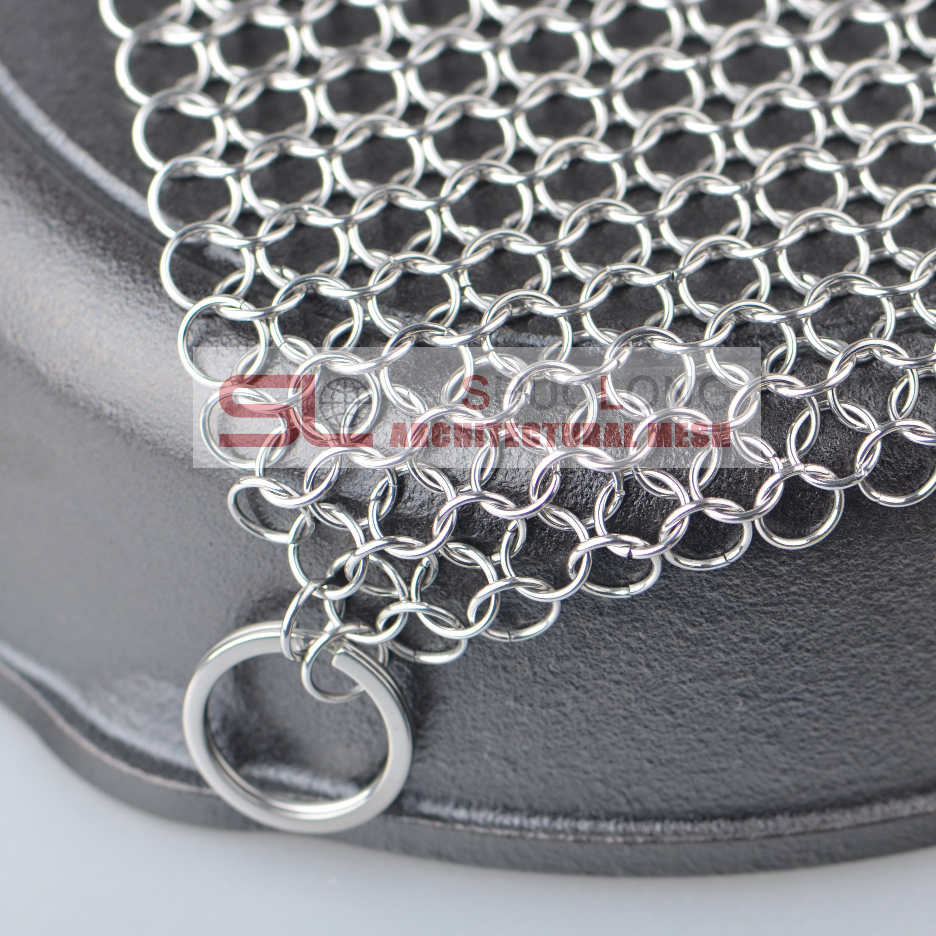 6'' X 6'' Stainless Steel Cast Iron Cleaner Cast Iron Scrubber for Restaurant/Kitchen Trivets