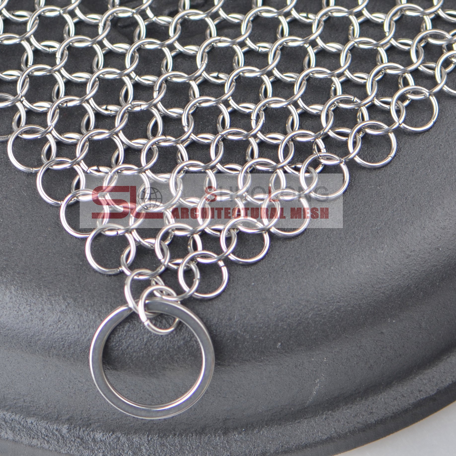 6'' X 6'' Stainless Steel Cast Iron Cleaner Cast Iron Scrubber for Restaurant/Kitchen Trivets