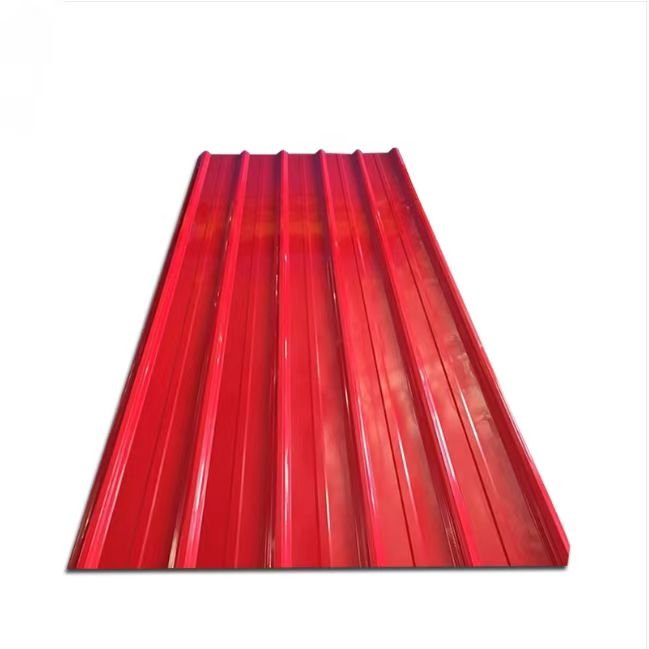 PPGI Galvanized Corrugated Steel Sheet Color Coated Roofing Iron Sheet Plate 0.55 mm Corrugate Sheet