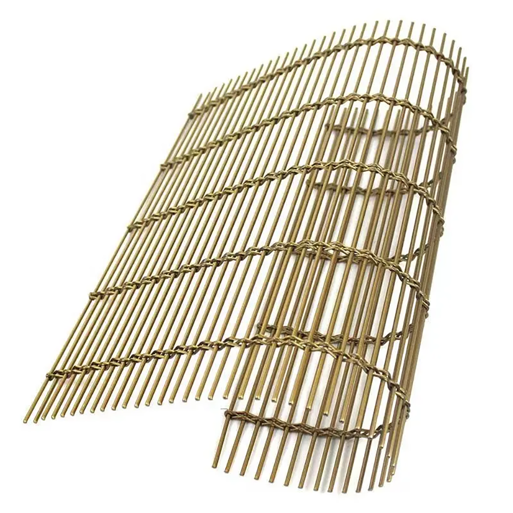 High Quality Architectural Decorative Crimped Stainless Steel Woven Metal Mesh For Rope Cable Mesh Curtains Cabinet Doors