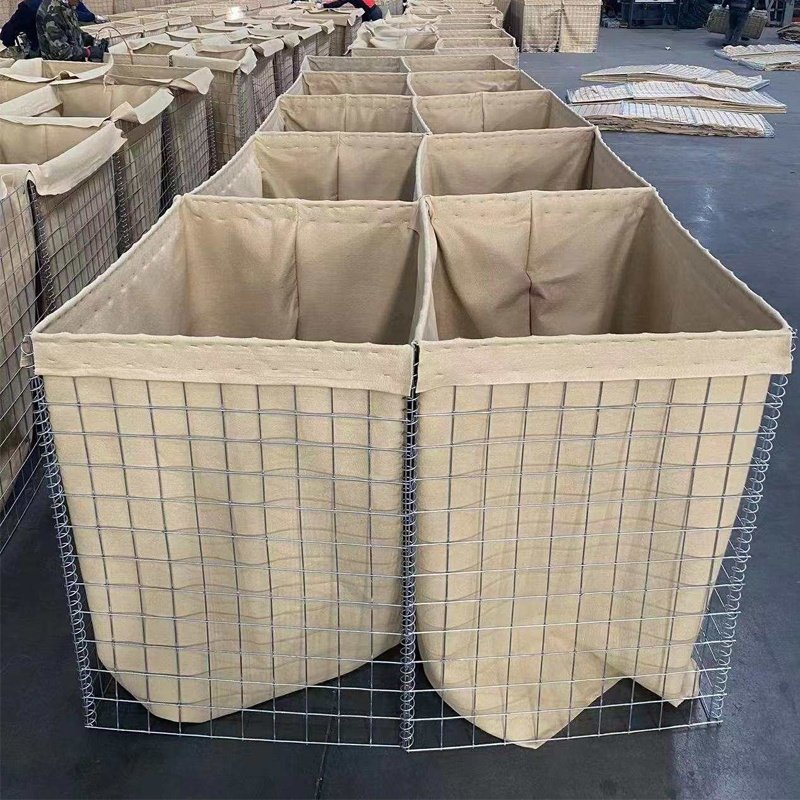 K 50*50*50CM Defensive Barrier Hesco Bastion Galvanized fireproof Geotextile Welded Wire Mesh Hesco Barrier flood control