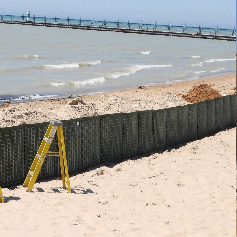 K 50*50*50CM Defensive Barrier Hesco Bastion Galvanized fireproof Geotextile Welded Wire Mesh Hesco Barrier flood control