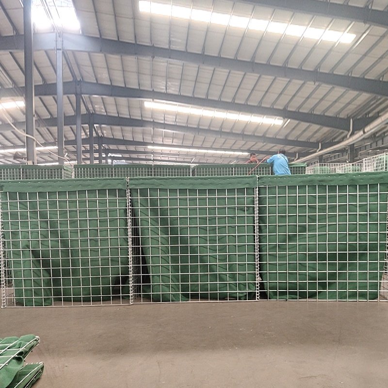 K 50*50*50CM Defensive Barrier Hesco Bastion Galvanized fireproof Geotextile Welded Wire Mesh Hesco Barrier flood control