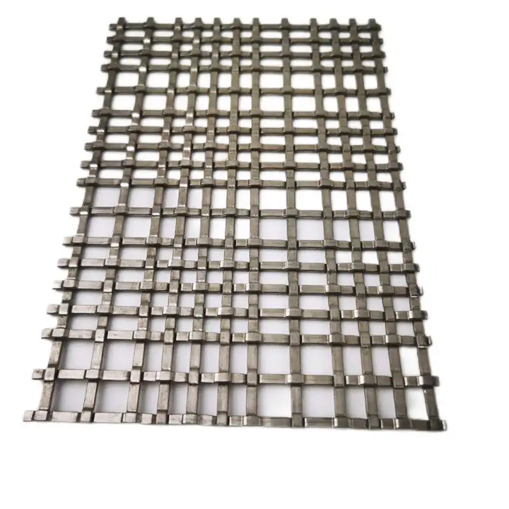 Custom Color Gold Architectural Stainless Steel Mesh Panels Decorative Metal Crimped Woven Wire Mesh