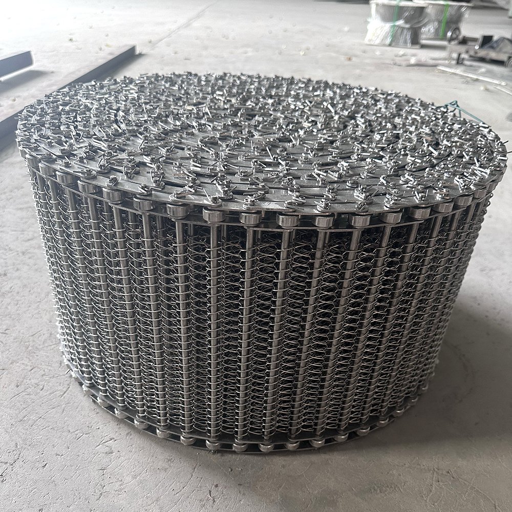 stainless steel wire mesh chain conveyor belt spiral wire mesh belt
