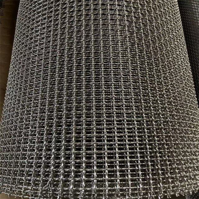 Stainless steel crimped woven wire mesh / stainless steel wire mesh flexible wire mesh netting