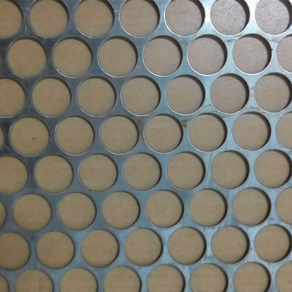 Staggered Round Hole 304 316 Stainless Steel Perforated Metal With Frame Aluminum Facade Panel Perforated Metal Mesh